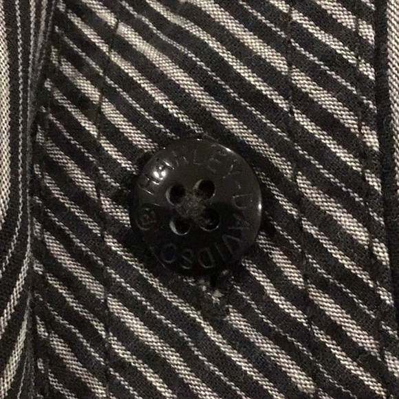 HARLEY Davidson striped button front shirt medium - Picture 9 of 9